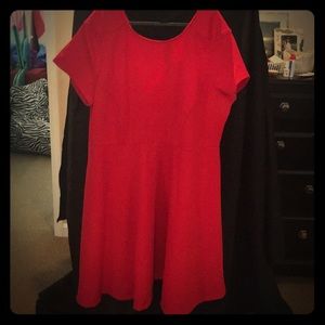 Eloquii Red Skater Dress